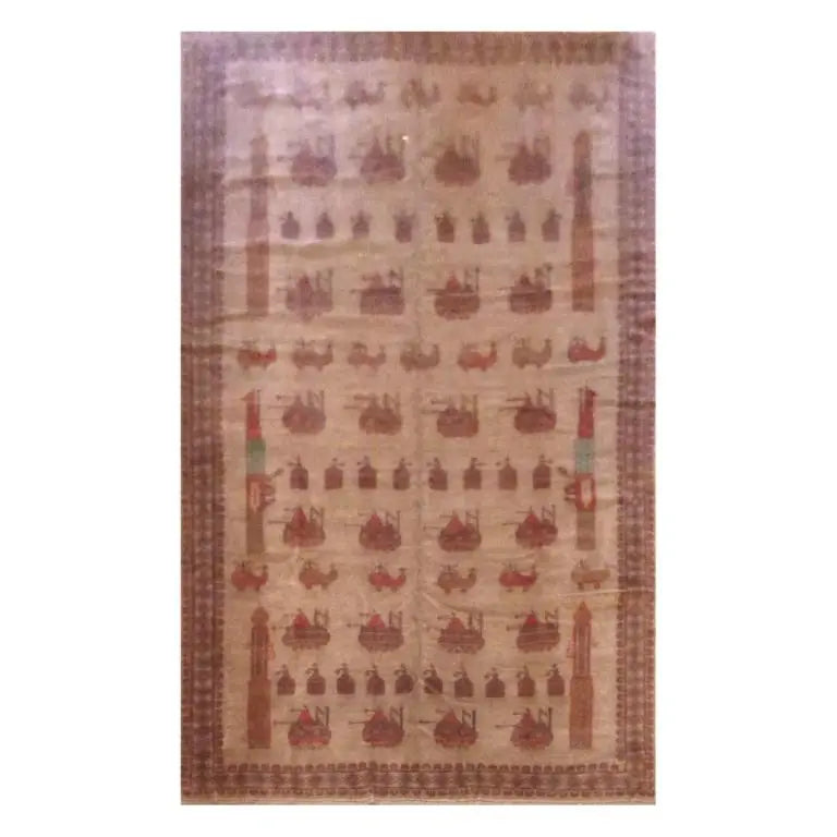 One Of The Kind Afghani Khotan Rug 6'8" x 9'